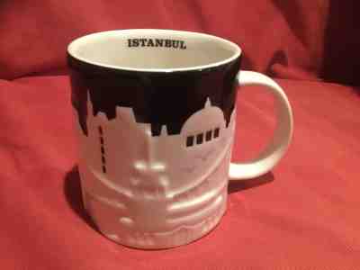 NEW Starbucks Turkey Istanbul Skyline Mug 16 oz Relief Series 3D Black White  - Sold on eBay Nov, 23rd 2018 for $34.99