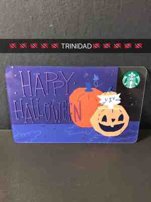 TRINIDAD AND TOBAGO Starbucks Halloween card 2018 RARE  - Sold on eBay Oct, 18th 2018 for $37.00