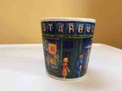 Starbucks Coffee Market scene expresso shot glass - Sold on eBay Dec, 15th 2018 for $6.00