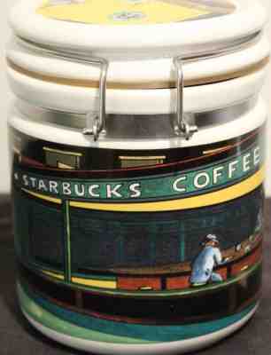 Starbucks Coffee Canister Chaleur Edward Hopper Nighthawks Diner - Sold on eBay Dec, 11th 2018 for $12.99