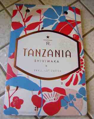 Starbucks Small Lot Coffee Display Sign ~ Tanzania Shiviwaka ~ Brand New - Sold on eBay Nov, 7th 2018 for $6.50