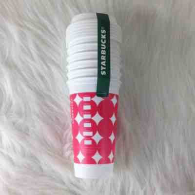 New Starbucks Reusable Cup Collection White red dots Tumbler 16 oz - 6 Pack - Sold on eBay Dec, 15th 2018 for $25.00