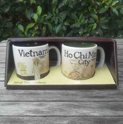 2 Demitasse Starbucks City Mugs 3 oz VIETNAM & HO CHI MINH CITY Discontinued - Sold on eBay Dec, 8th 2018 for $34.00
