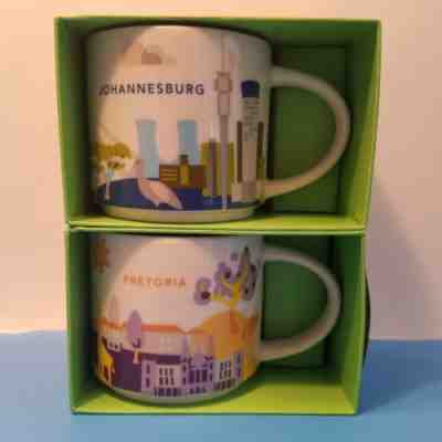 NWT 2 Starbucks Johannesburg AND Pretoria, South Africa YAH Mugs Cups Original!! - Sold on eBay Dec, 7th 2018 for $119.95