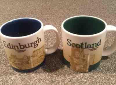 Pair Of Starbucks 3 Oz Collector Series Espresso Cups Edinburgh And Scotland - Sold on eBay Dec, 12th 2018 for $16.00