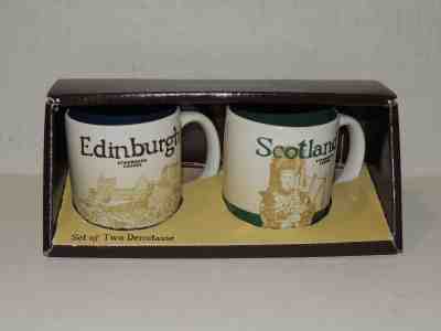 Starbucks Coffee Mug Edinburgh & Scotland  Set of Two Demitasse 3Fl oz/89 ml.A5 - Sold on eBay Dec, 4th 2018 for $29.95
