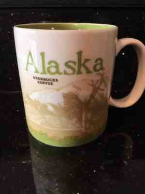 STARBUCKS ALASKA MUG - 2009 COLLECTOR SERIES - MOOSE / BEAR COFFEE MUG - 16 OZ. - Sold on eBay Dec, 4th 2018 for $75.00