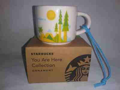 STARBUCKS *YOU ARE HERE* YAH CALIFORNIA Mini Mug 2 oz Ornament Espresso Cup *NEW - Sold on eBay Dec, 15th 2018 for $16.99