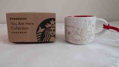 STARBUCKS YOU ARE HERE YAH COLLECTION 2014 – CALIFORNIA ORNAMENT – 2 OZ. MUG  - Sold on eBay Dec, 13th 2018 for $8.00
