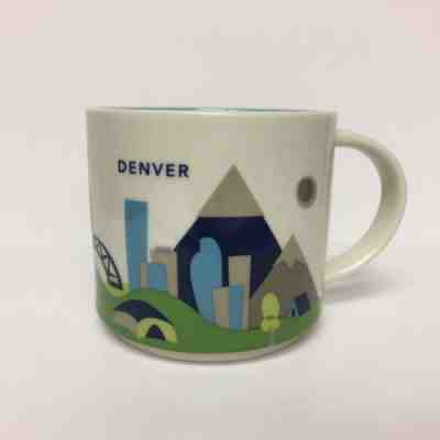 2014 Starbucks DENVER Colorado You Are Here Coffee Mug 14 oz - Sold on eBay Dec, 15th 2018 for $10.95