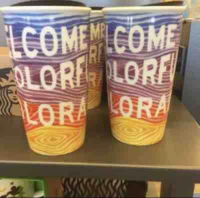 Starbucks "Welcome To Colorful Colorado" 12oz. Ceramic Travel Tumbler 2017 New - Sold on eBay Dec, 9th 2018 for $21.00