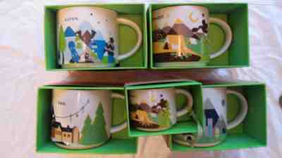 Starbucks Mug SET OF 5  Colorado You Are Here Collection Plus Ornament (5) - Sold on eBay Dec, 9th 2018 for $97.05