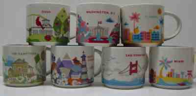 Starbucks You Are Here Mug Lot of 7 Miami Florida Ohio Hamptons N Carolina DC - Sold on eBay Dec, 12th 2018 for $40.00