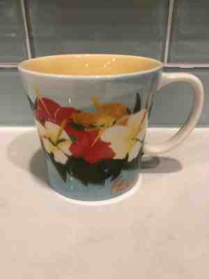 Starbucks Mug 2010 Hibiscus Hawaii New Bone China Excellent Lei Blue - Sold on eBay Dec, 14th 2018 for $39.42