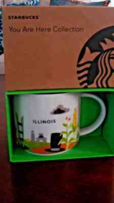 STARBUCKS MUGS YOU ARE HERE COLLECTION ILLINOIS NIB FREE SHIPPING 14 oz. - Sold on eBay Dec, 15th 2018 for $10.75