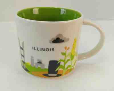 Starbucks ILLINOIS "You Are Here" YAH 2015 Collection Coffee Mug Cup, 14oz, GUC - Sold on eBay Dec, 11th 2018 for $16.99