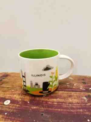 STARBUCKS 2015 Illinois "You Are Here" Collection Porcelain 14 Oz Coffee Mug cup - Sold on eBay Dec, 5th 2018 for $14.99