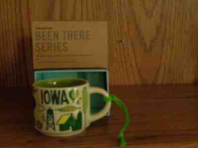 STARBUCKS IOWA  'BEEN THERE SERIES' 2 oz ORNAMENT;  NEW IN BOX - Sold on eBay Nov, 12th 2018 for $24.95