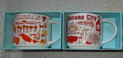Starbucks Been There Series Mugs Set Kansas City & Kansas - Sold on eBay Nov, 30th 2018 for $50.00