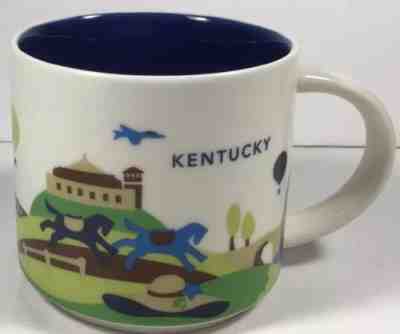 Starbucks Kentucky Mug you are here Horse Racing Blue Grass coffee cup  (binH) - Sold on eBay Nov, 23rd 2018 for $16.95