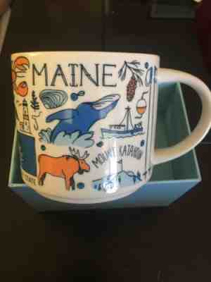 Starbucks BEEN THERE SERIES Collection BTS - MAINE Pine Tree State 14oz Mug NIB - Sold on eBay Nov, 27th 2018 for $28.00