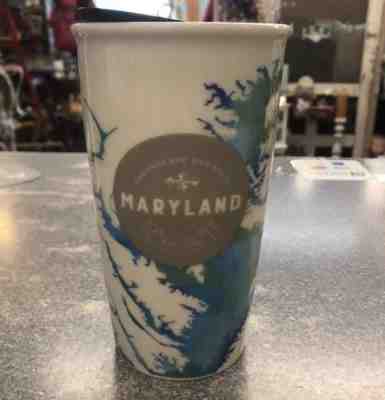 Maryland Starbucks Ceramic Double Wall State Collectors Travel Tumbler w/Lid NEW - Sold on eBay Dec, 10th 2018 for $29.89