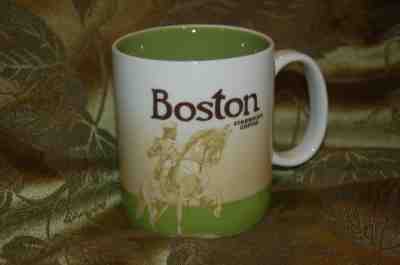 Vintage Starbucks Collector Series Boston Massachusetts Coffee Tea Mug Cup Green - Sold on eBay Nov, 26th 2018 for $29.99
