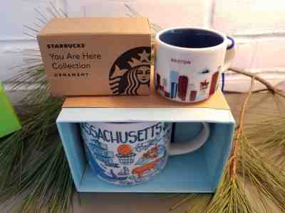 Starbucks coffee Mug Cup "Been There Series" Massachusetts & Boston ornament cup - Sold on eBay Nov, 17th 2018 for $45.00