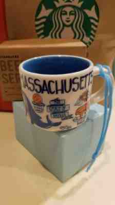 NIB Starbucks BEEN THERE Collection - Massachusetts Ceramic Mug Ornament  - Sold on eBay Nov, 8th 2018 for $24.95