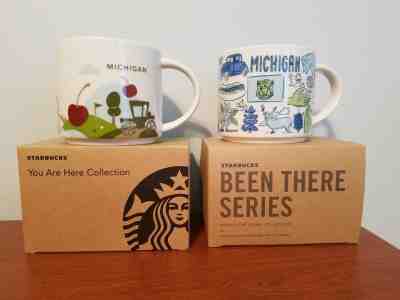 STARBUCKS You Are Here AND Been There Series MICHIGAN 14 oz. NEW mugs - Sold on eBay Dec, 10th 2018 for $39.95