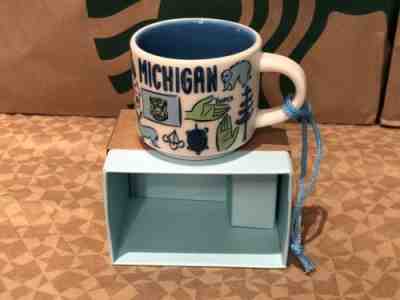 STARBUCKS BEEN THERE Demitasse mug MICHIGAN - Ornament Mini Cup NIB 2 Oz - Sold on eBay Dec, 8th 2018 for $19.00