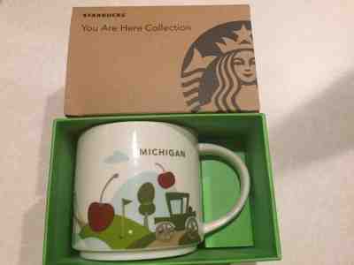 MICHIGAN -- STARBUCKS YOU ARE HERE 14 OZ MUG; NEW IN BOX - Sold on eBay Dec, 4th 2018 for $15.00
