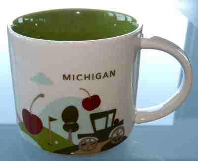 You Are Here Collection - MICHIGAN -  Starbucks Ceramic Coffee Mug - Sold on eBay Nov, 29th 2018 for $14.95