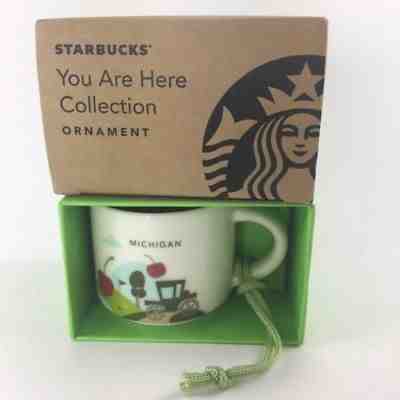 Starbucks You Are Here Michigan Mug Ornament - Sold on eBay Nov, 19th 2018 for $13.00
