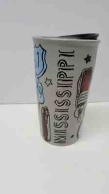 STARBUCKS MISSISSIPPI CERAMIC TRAVEL TUMBLER DOUBLE WALL 12 FL OZ HOME OF THE... - Sold on eBay Dec, 2nd 2018 for $29.50