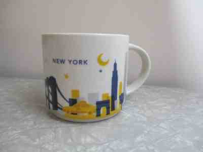 Starbucks coffee mug New York New City 14oz yellow white stack-able - Sold on eBay Dec, 16th 2018 for $8.00