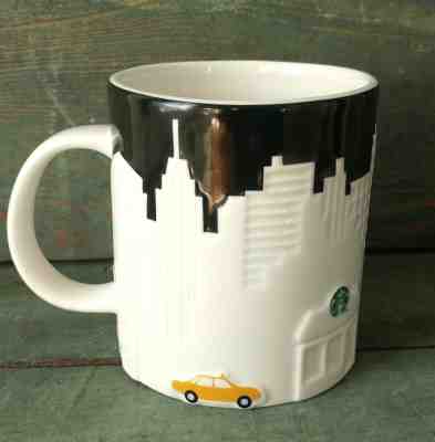 Starbucks New York City Mug Collector Series 2012 Taxi Cab Skyline Relief Cup - Sold on eBay Dec, 7th 2018 for $10.00