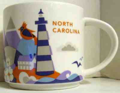 Starbucks NORTH CAROLINA Coffee Mug, You Are Here collection 2015  mint cond.cup - Sold on eBay Dec, 13th 2018 for $10.00