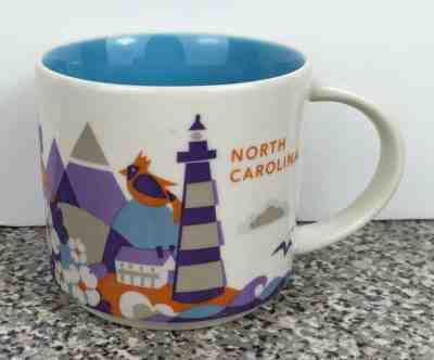 Starbucks 2016 "You are Here" Collection North Carolina Coffee Mug Cup 14 Oz  - Sold on eBay Dec, 6th 2018 for $19.95