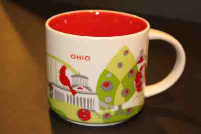 Starbucks coffee mug,  Ohio, "You Are Here Collection", YAH,  EUC, 14 oz. - Sold on eBay Dec, 15th 2018 for $9.99