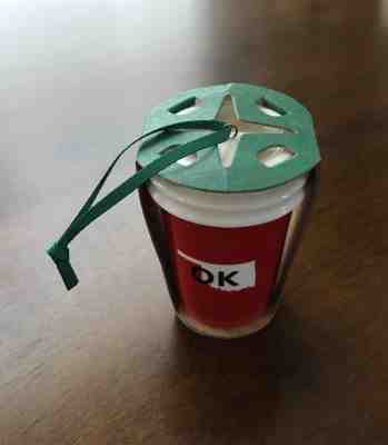STARBUCKS 2016 Oklahoma Red Holiday Ceramic Coffee Cup Christmas Tree Ornament  - Sold on eBay Sep, 29th 2018 for $9.99