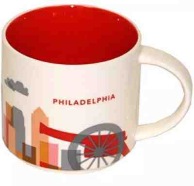 Starbucks Philadelphia PA City Cup Mug “You Are Here” YAH Collection 14 Oz 2013 - Sold on eBay Dec, 5th 2018 for $29.99