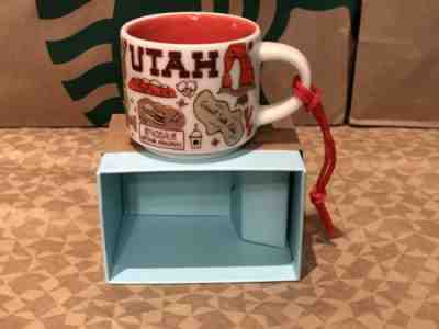 STARBUCKS BEEN THERE Demitasse mug UTAH - Ornament Mini Cup NIB 2 Oz - Sold on eBay Dec, 9th 2018 for $19.00