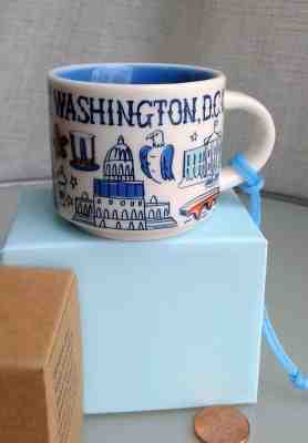 STARBUCKS BTS Washington DC 2018 Been There Series 2 oz mini cup Mug Ornament - Sold on eBay Dec, 15th 2018 for $19.99
