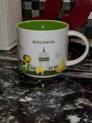 Starbucks You Are Here Collection Coffee Cup WI Wisconsin 14 oz. ounce Mug 2015 - Sold on eBay Dec, 9th 2018 for $8.30