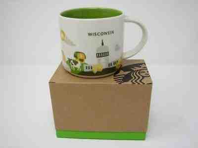 Starbucks You Are Here Collection Wisconsin Coffee Cup Mug 14 oz NEW IN BOX - Sold on eBay Dec, 9th 2018 for $5.85