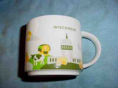 *NEW* Starbucks You Are Here Wisconsin **CHEESE** 14oz. Cup Mug Coffee Tea - Sold on eBay Dec, 2nd 2018 for $18.99