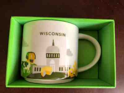 Brand new STARBUCKS 14 fl oz You Are Here Wisconsin mug  - Sold on eBay Nov, 24th 2018 for $11.99