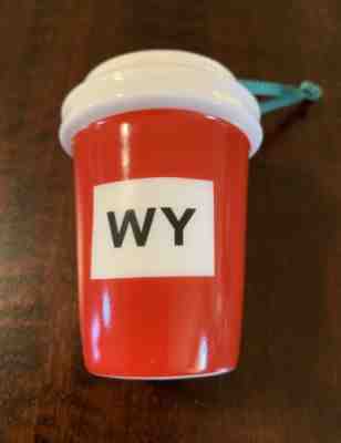 Starbucks Wyoming 2016 Christmas Holiday Ceramic Ornament; NWOT; - Sold on eBay Dec, 9th 2018 for $8.00