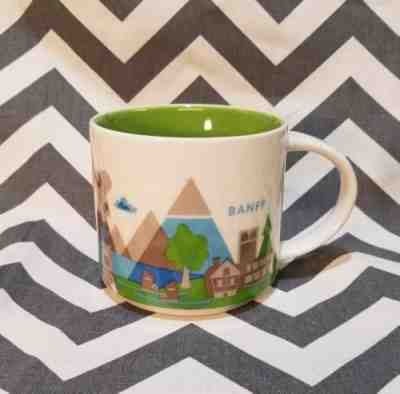 Starbucks Banff Alberta You Are Here Series 2013 Collector Coffee Mug Cup green - Sold on eBay Dec, 7th 2018 for $16.70